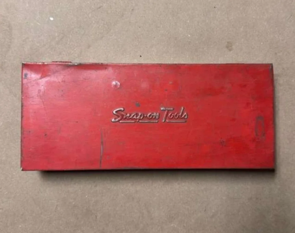 Vintage Snap-On GA-1 Impact Driver Metal Storage Case Empty Red Tool Box USA